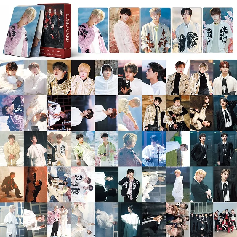 55pcs/box ENHYPEN Photocard Sacrifice KPOP Album LOMO Card Postcard