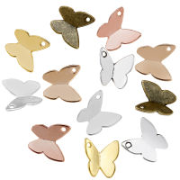 40PCS 10*10mm 6 Color Wholesale animal Charms Alloy Metal Butterfly Pendants For DIY Handmade Jewelry Accessories Making DIY accessories and others