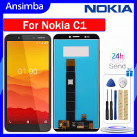 Ansimba หน้าจอจอ LCD แบบดั้งเดิมสำหรับ Nokia C1,หน้าจอ LCD หน้าจอสัมผัสเครื่องอ่านพิกัดแทนการประกอบสำหรับจอแสดงผล TA-1165 Nokia C1เครื่องมือฟรี