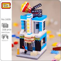 LOZ 1635 City Street Cinema Movie Theater Popcorn Shop Store Architecture 3D Mini Blocks Bricks Building Toy for Children no Box