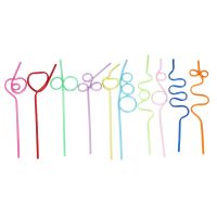 Crazy Loop Straws, (Pack of 50) Crazy Silly Colorful Reusable Drinking Straws Mega Pack BPA and PFOA Free