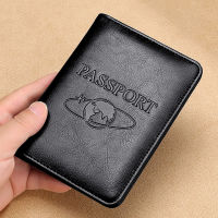 Passport Holder RFID Blocking Genuine Leather on Cover for Passport Bag Multifunctional Travel Air Ticket Leather Case Wallet