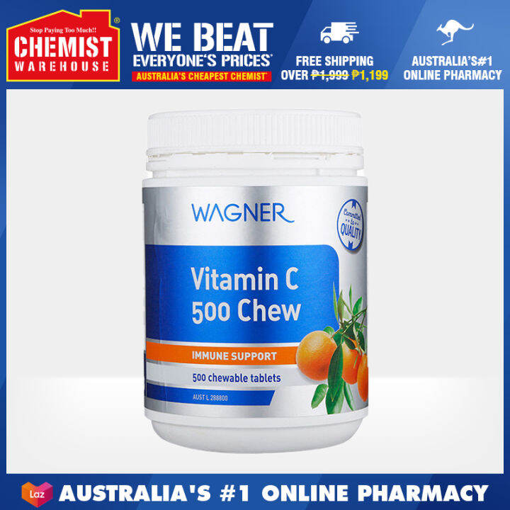Wagner Vitamin C 500 Chewable 500 Tablets Support Healthy Immune System