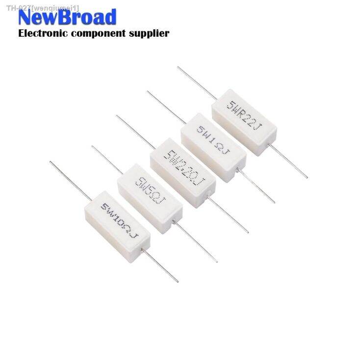 10pcs-5w-cement-resistance-0-1-10k-ohm-5-0-22-0-33-0-5-1-10-100-1k-10k-ohm-0-1r-0-22r-0-33r-0-5r-1r-10r-100r