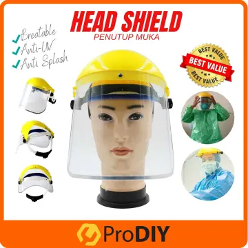 splash safety helmet with shield