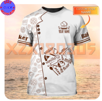 【 xzx180305 】3D Printed Customized Baking Tools Short Sleeve Tshirt Bakeaholic Baker for Pastry Chef -8