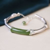 【hot】❆✓  Sterling Hetian Ethnic Adjustable Opening Bangle