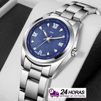 「Dark blue watch」นาฬิกาผู้หญิง39นาฬิกาสแตนเลสสตีล3 ATM กันน้ำเพชรส่องแสงฤดูร้อนแฟชั่นของขวัญที่สมบูรณ์แบบ24ชั่วโมงจัดส่ง2ปี