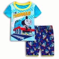 【Moon night 】ใช้โค้ด BAAPR20 ลดเพิ่ม 20% No.1 Thomas Kids Boys ชุดนอนชุดนอน 2 ชิ้นเสื้อ + กางเกงชุดนอนกางเกงขาสั้น