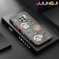 Jlingji เคสสำหรับ Huawei Mate 30 Pro Mate 30 Lite เคสการ์ตูนบางรูปสุนัขน่ารักดีไซน์ใหม่ขอบสี่เหลี่ยมด้านข้างกันกระแทกมีน้ำค้างแข็งโปร่งใสแข็งเคสมือถือปลอกซิลิโคนปกป้องกล้องคลุมทั้งหมด Softcase