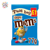 M&amp;Ms Crispy Treat Bag 77g เอ็ม แอน เอ็ม ข้าวพองเคลือบช็อกโกแลตนม แบบถุง 77กรัม