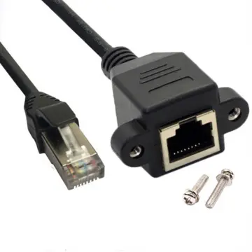 Double RJ45 Extension Cable RJ45 Male to Female Screw Panel Mount Ethernet  LAN Network Extension cate5/