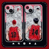 Soft Case สำหรับ IPhone 11 12 13 Pro Max 7 8 Plus XR XS Max ปลอกการ์ตูนน่ารักบาสเกตบอล Slam Dunk ปกหลัง TPU กันกระแทกเคสโทรศัพท์