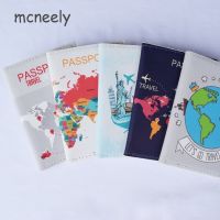 Originality Travel World Series Passport Cover Leather Bank Credit Card Case Ticket Folder Men/Women Travel Passport Holder Card Holders