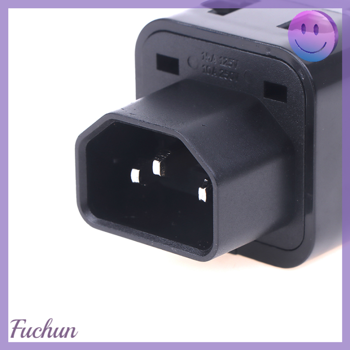 fuchun-2-in-1-iec-320-c14ตัวผู้เป็น-c13-c13อะแดปเตอร์ไฟตัวเมีย-pdu-ups-หญิงสากลออสเตรเลียสหรัฐอเมริกาอังกฤษแบบยุโรปปลั๊กแปลงไฟพิเศษ