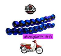 น็อตชุดสี ลายก้นหอย ไทเท ดรีมซุปเปอรฅ์คัพ 19ตัว