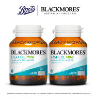 Blackmores Fish Oil แบลคมอร์ส ฟิชออยล์ มินิ ขนาด 60เม็ดแพ็คคู่ (ผลิตภัณฑ์เสริมอาหารน้ำมันปลา)