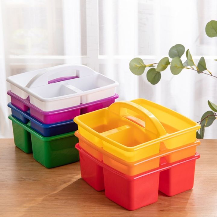 portable-storage-caddies-box-plastic-divided-basket-bin-with-3-compartments-office-desk-organizer-for-art-paint-brushes