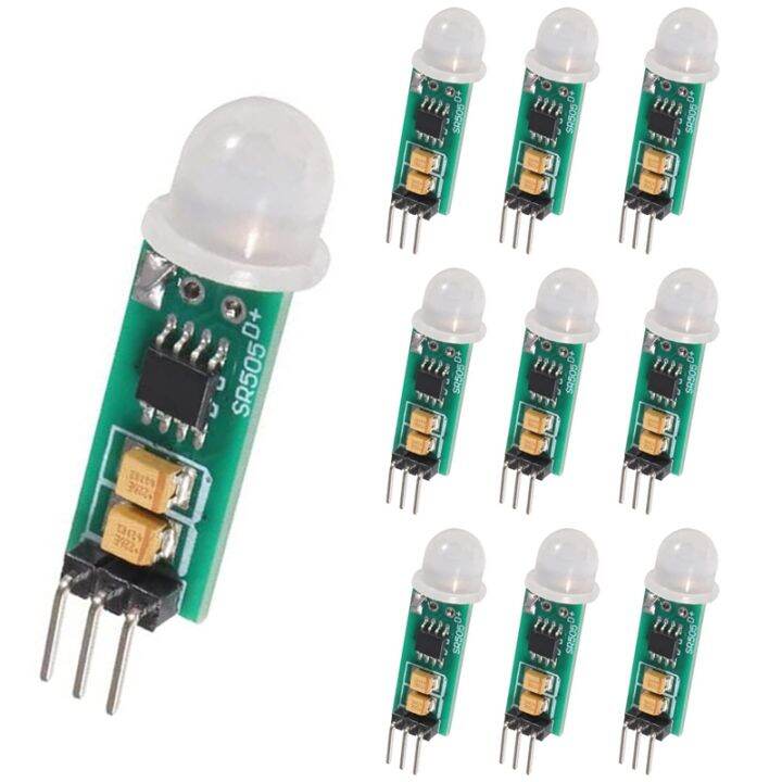 10Pcs HC-SR505 Adjust IR Pyroelectric Infrared Mini PIR Module Motion ...
