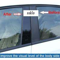 (Ssklo) 10Pcs เปียโนเคลือบเงาสีดำรถประตูหน้าต่างเสากลาง Bc โพสต์สติกเกอร์ Trim Mirror Effect ตกแต่งภายนอกอุปกรณ์เสริมอัตโนมัติสำหรับ Chevrolet Cruze 2009-2014