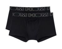 HOM (ออฮ์ม) รุ่น 400405-V001 HO1 กางเกงในชาย Boxer  Packs 2 Cotton นุ่มสบายด้วยเส้นใยธรรมชาติ เป้าเปิดบนควักได้ทั้งซ้ายขวา ปลายขาไม่ม้วน