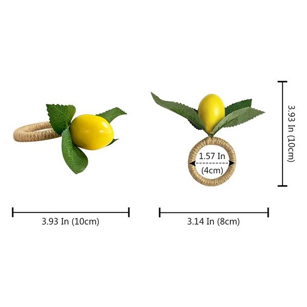 lucky-10ชิ้น-6ชิ้น-4ชิ้นจำลองมะนาวแหวนผ้าเช็ดปากผลไม้อาหารหัวเข็มขัดโรงแรมรุ่นห้องแหวนผ้าเช็ดปากหัวเข็มขัดพรรคซัพพลาย