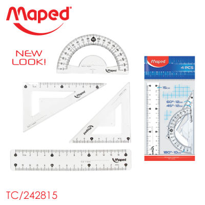 Maped (มาเพ็ด) ชุดเรขาคณิต 4P 15cm. Maped รหัส TC/242815