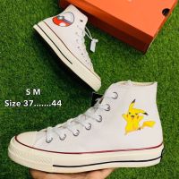 รองเท้าConverse X Pokemon Chuck Taylor All Star SIZE.37-44 *ขาว* รองเท้าผ้าใบ รองเท้าแฟชั่น รองเท้าลำลอง ลายโปเกมอน ลายการ์ตูน ใส่สบาย เบา (สินค้าพร้อมส่ง)