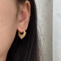 HECHENG 1pair mini ear clip wholesale CZ lace design ethnic earrings gold silver color copper jewelry for women girls