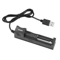 USB Li-Ion ที่ชาร์จแบตเตอรี่อะแดปเตอร์ชาร์จในรถยนต์ชาร์จไฟ LED อัจฉริยะสำหรับแบตเตอรี่แบบชาร์จไฟได้18650 14500 26650