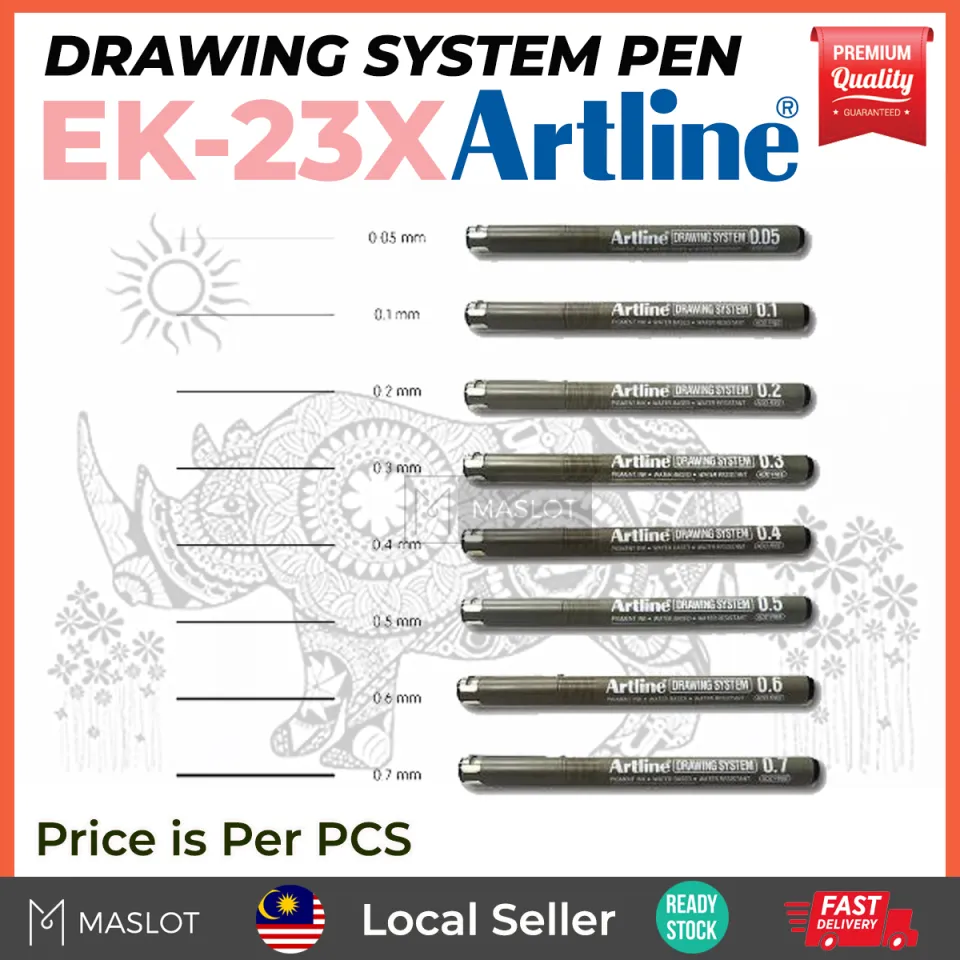 Artline Drawing System Technical Drawing Pen Black 0.6 mm