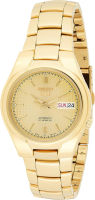 Seiko Mens SNK610 Seiko 5 Automatic Gold Dial Gold-Tone Stainless Steel Watch