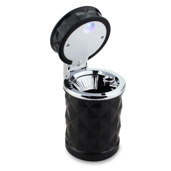 Cylinder styling universal light ashtray car portable led - ảnh sản phẩm 1
