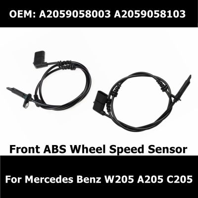 A2059058003 A2059058103 2Pcs Front Left Right ABS Wheel Speed Sensor 2059058003 2059058103 For Mercedes Benz W205 A205 C205