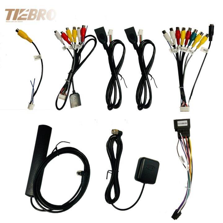 TIEBRO Microphone USB GPS Rear View Camera RCA Output AUX SIM Card Slot