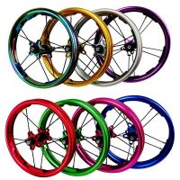 เด็กสมดุลจักรยานที่มีสีสันอลูมิเนียม Pushbike Wheelset 12นิ้ว85-95มิลลิเมตรสำหรับเด็กยิปซีพ่อ S Trider จักรยาน12