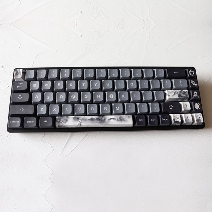 diy-mechanical-keyboard-pbt-oem-profile-direction-esc-enter-keycap-five-sides-dye-subbed-keycap-for-cherry-mx-switch
