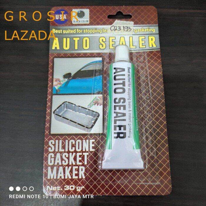 SALE LEM SILICONE AUTO SEALER HITAM USA 30 GRAM UNTUK KACA KAYU BESI