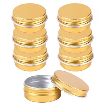 2 oz black tins with lids Round Aluminum Cans for Candles Cosmetic Lip Balm  20Pcs.