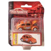 โมเดลรถเหล็ก Majorette VOLKSWAGEN Beetle - SUMMER TIME _ VINTAGE #Orange สีส้ม เปิดฝากระโปรงหน้ารถได้ โมเดลรถสะสม