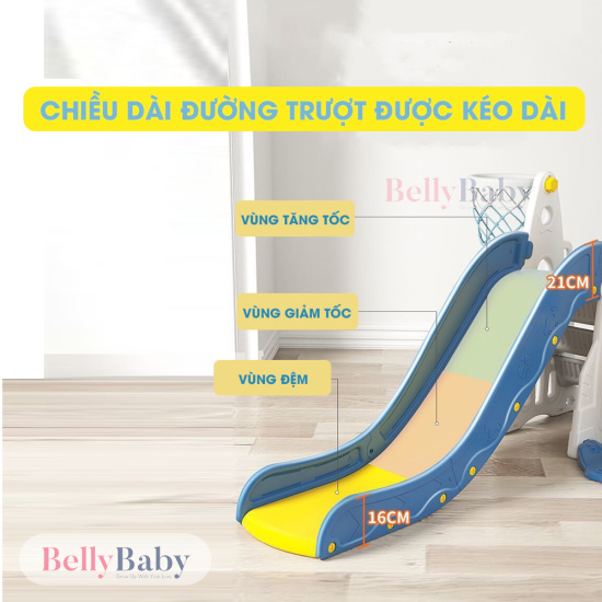 Cầu trượt cho bé, cầu trượt xích đu 3in1 belly baby - ảnh sản phẩm 5