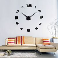 ZZOOI 2017 new hot sale clock watch wall stickers clocks home decoration modern quartz diy 3d acrylic Mirror Metal