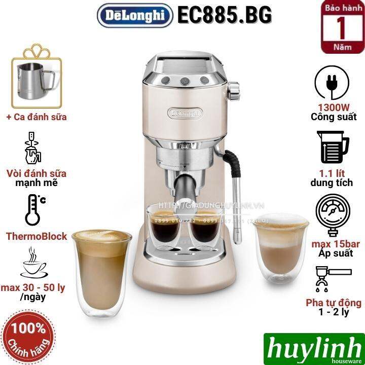 Máy pha cà phê Espresso Delonghi EC885 (GY BG) Dedica Arte Tặng ca đánh sữa + Tamper inox