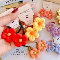 2pcs/set Cute Resin Flower Girls Hair Ties Candy Elastic Hair Bands Pigtails Hair Rope Rubber Hair Gum Scrunchies Accessories Hair Accessories