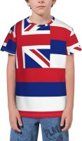 Hawaii State Flag T- Shirt Short Novelty for Boys and Girl