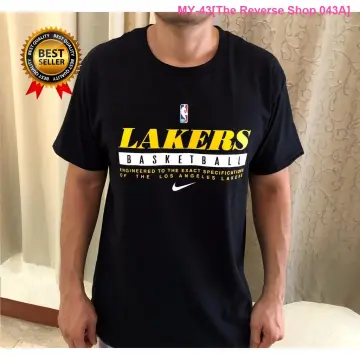 MENS LA Lakers NBA Globe Logo Black T-Shirt Black