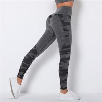 【CW】 Sport Leggings Camouflage Waist Seamless Gyms Pants Push Up Workout Elastic Jeggings