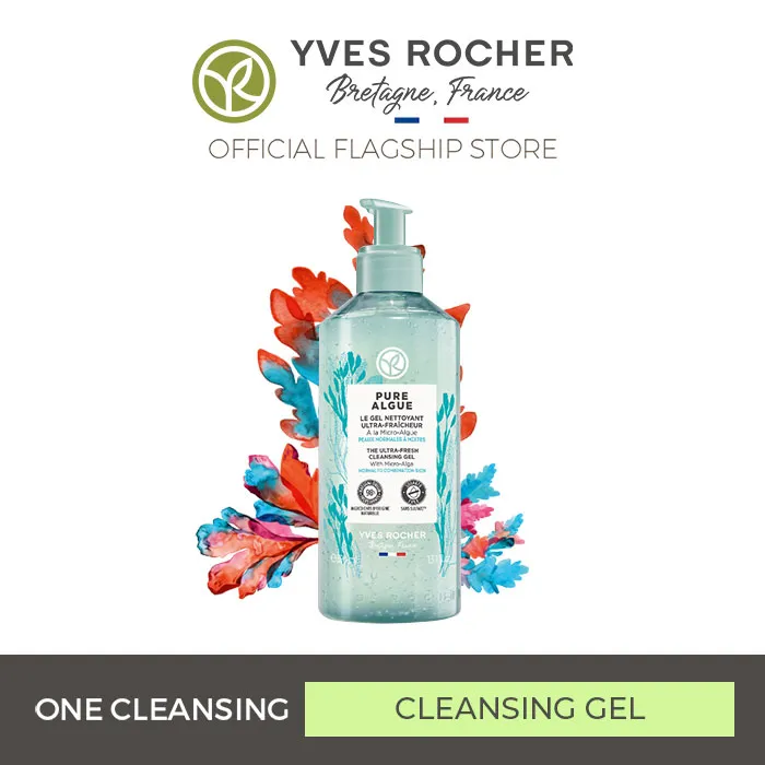 Yves Rocher Pure Algue The Ultra Fresh Cleansing Gel 390 ml | Lazada ...