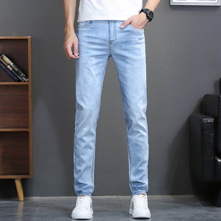 20212020-new-business-fashion-stretch-denim-classic-style-mens-regular-fit-stragith-jeans-jean-trousers-male-pants-blue-and-black