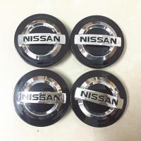 JIUC | 4Pcs 60MM Nissanล้อฝาปิดตรงกลางสติกเกอร์ศูนย์ล้อรถล้อฮับฝาปิดตรงกลางSสัญลักษณ์สำหรับNissan